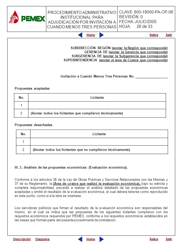 28 de 33 SUBDIRECCIÓN REGIÓN (anotar la Región que corresponde)