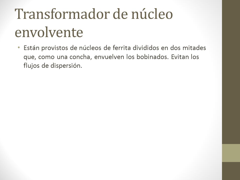 Transformador de núcleo envolvente