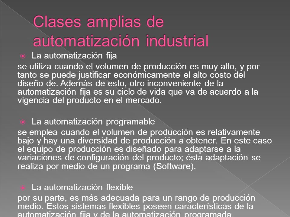 Clases amplias de automatización industrial