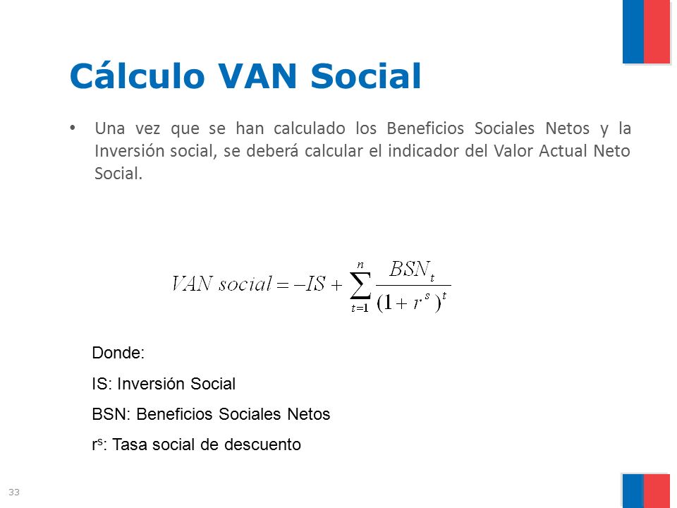 Cálculo VAN Social