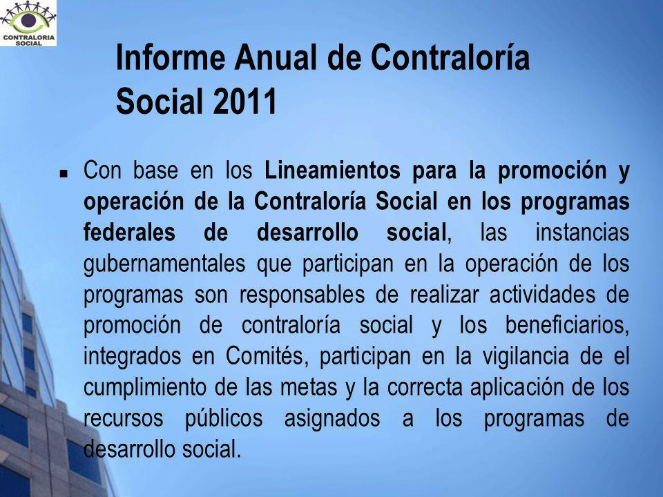 Informe Anual de Contraloría Social 2011