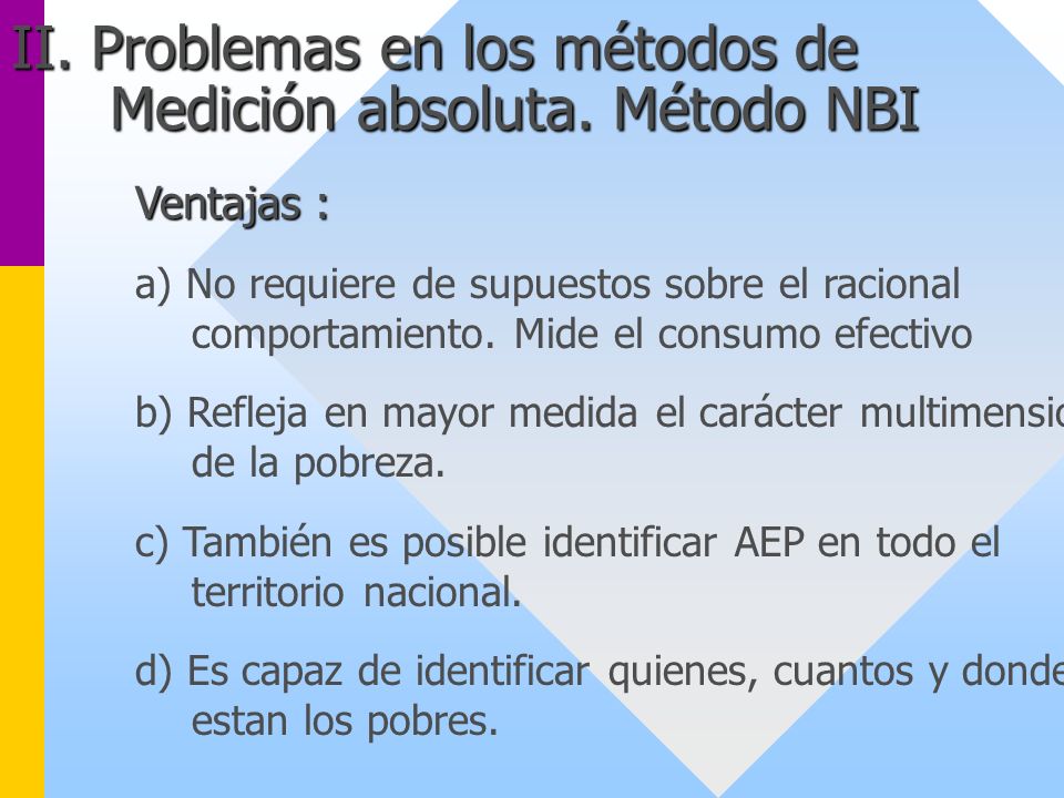 II. Problemas en los métodos de Medición absoluta. Método NBI