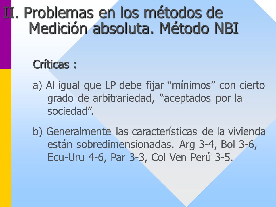 II. Problemas en los métodos de Medición absoluta. Método NBI