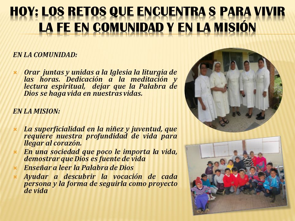 HOY: Los retos que encuentra s para vivir la fe en comunidad y en la misión