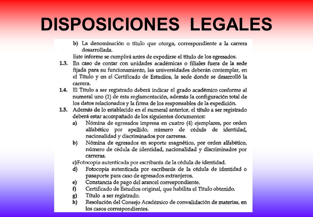 DISPOSICIONES LEGALES