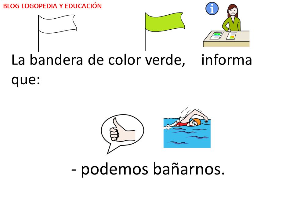 La bandera de color verde, informa que: