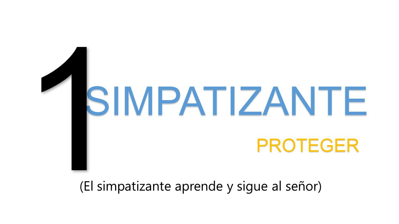1 SIMPATIZANTE PROTEGER (El simpatizante aprende y sigue al señor)