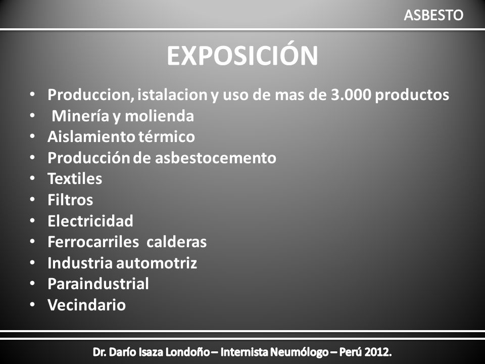 EXPOSICIÓN Produccion, istalacion y uso de mas de productos