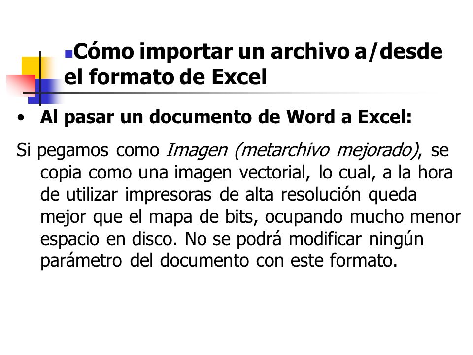 Cómo importar un archivo a/desde el formato de Excel