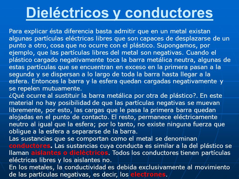 Dieléctricos y conductores