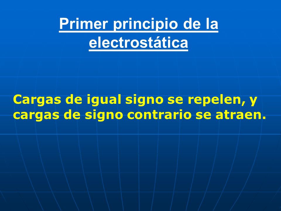 Primer principio de la electrostática