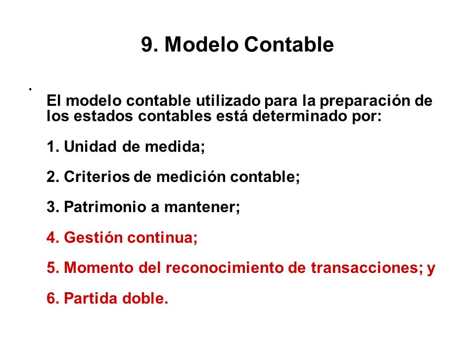 9. Modelo Contable