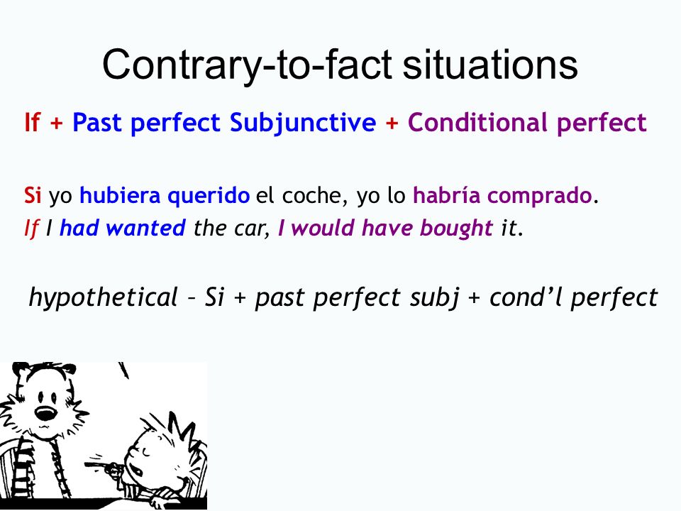 Contrary-to-fact situations