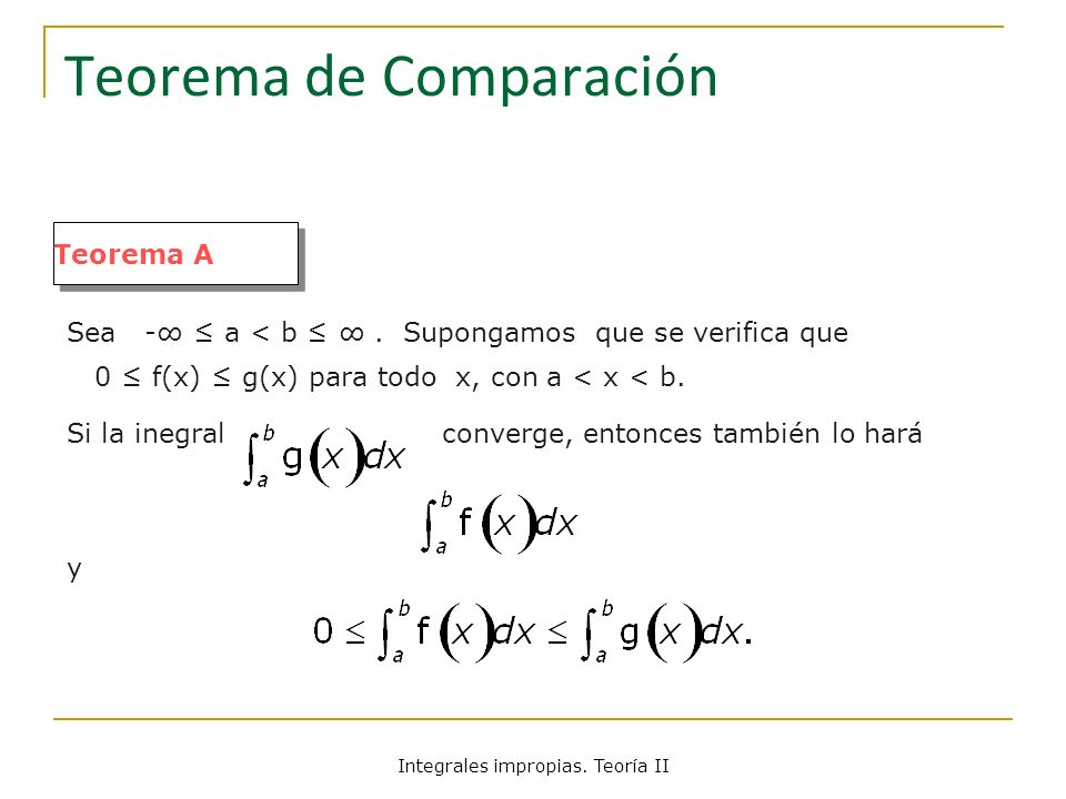 Teorema de Comparación