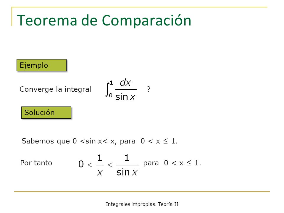 Teorema de Comparación