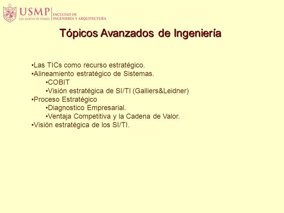 Tópicos Avanzados de Ingeniería