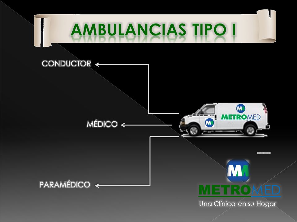 Ambulancias tipo i METROMED CONDUCTOR MÉDICO PARAMÉDICO