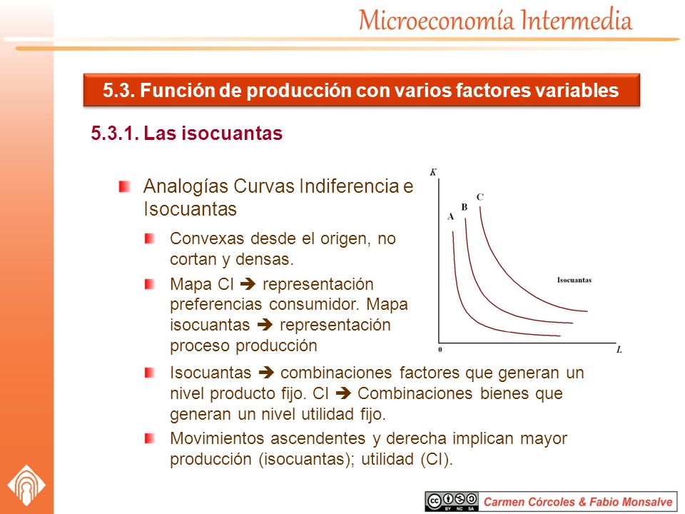 5.3. Función de producción con varios factores variables