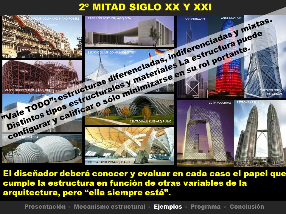 2º MITAD SIGLO XX Y XXI CENTRO POMPIDOU – ARQ. PIANO-ROGERS. PABELLÓN PORTUGAL-ARQ. SIZA. BCO.CHINA-PEI.