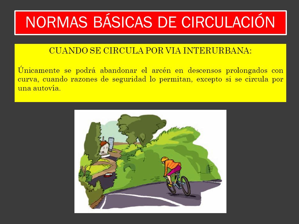 NORMAS BÁSICAS DE CIRCULACIÓN