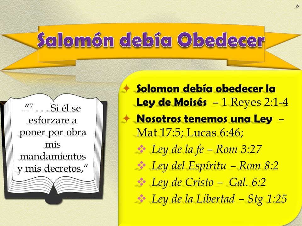 Salomón debía Obedecer
