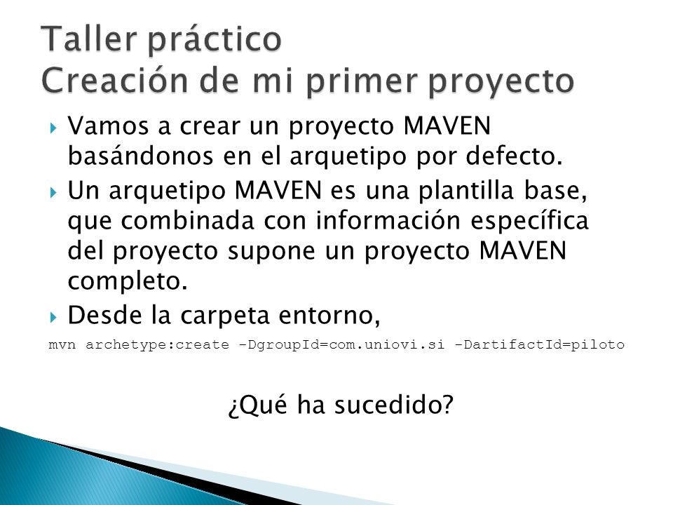 Taller práctico Creación de mi primer proyecto
