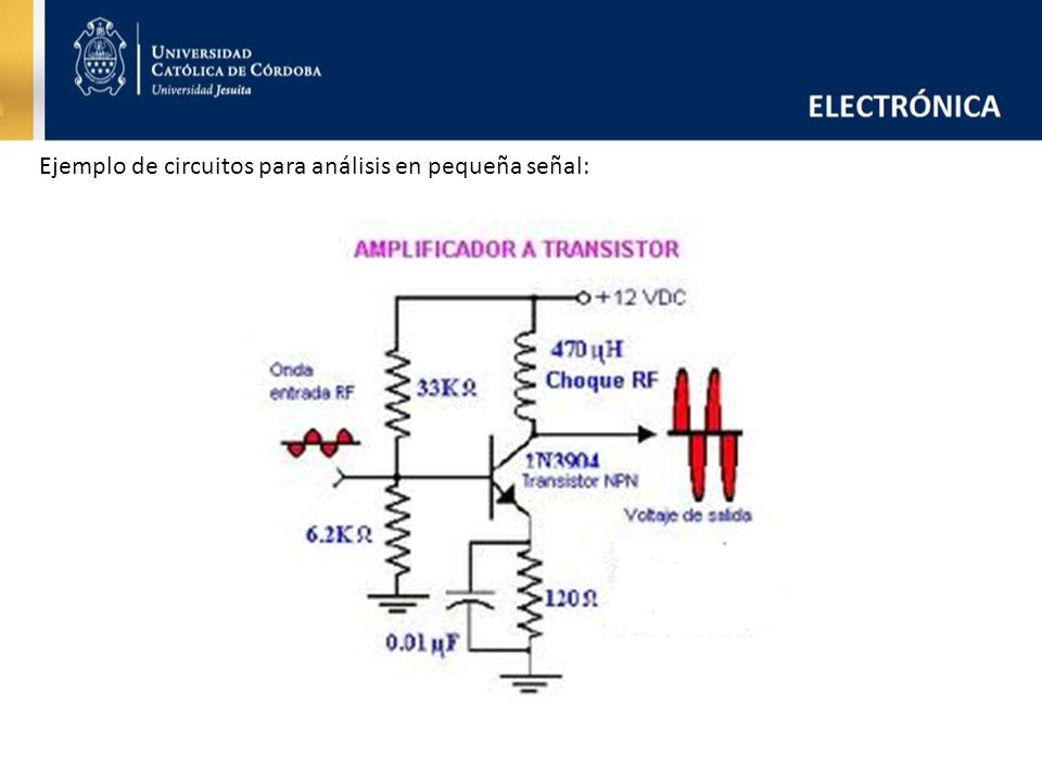 Ejemplo de circuitos para análisis en pequeña señal: