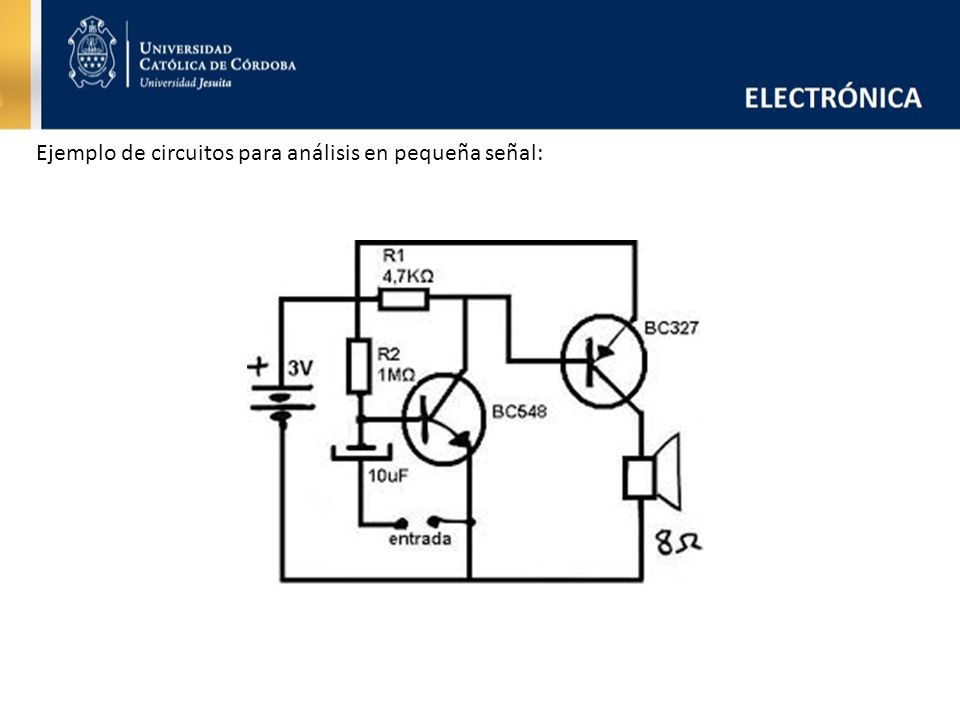 Ejemplo de circuitos para análisis en pequeña señal: