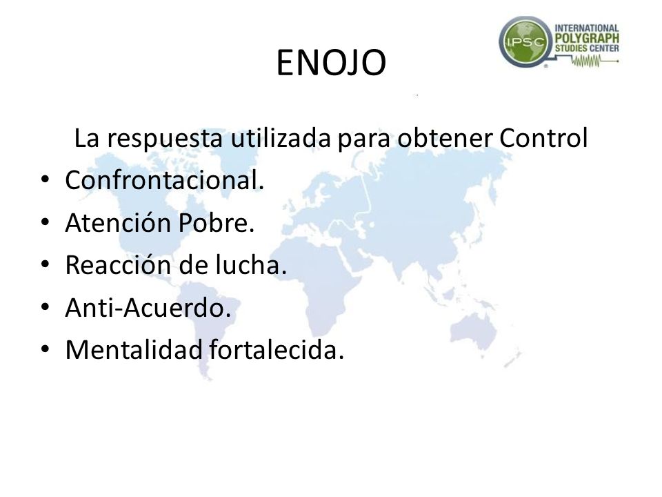 La respuesta utilizada para obtener Control