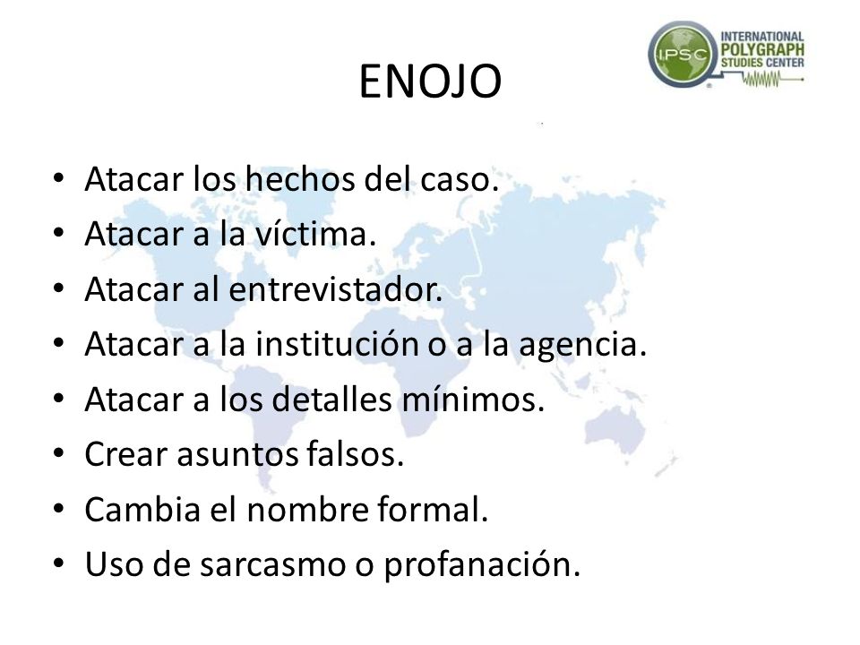 ENOJO Atacar los hechos del caso. Atacar a la víctima.