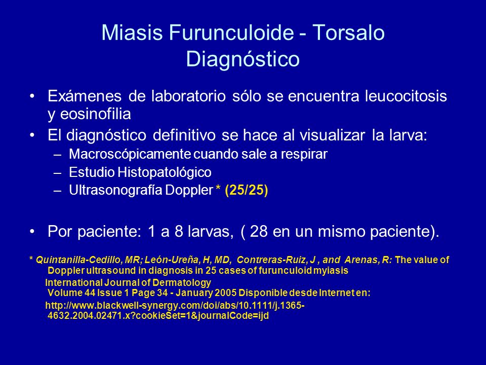 Miasis Furunculoide - Torsalo Diagnóstico