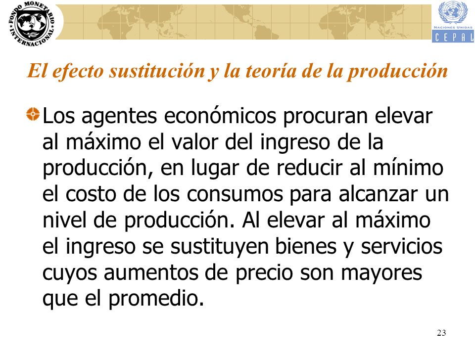 El efecto sustitución y la teoría de la producción