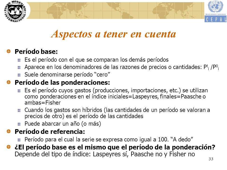Aspectos a tener en cuenta