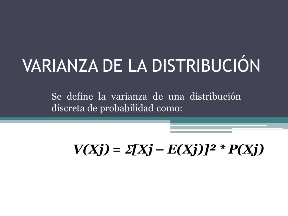 VARIANZA DE LA DISTRIBUCIÓN