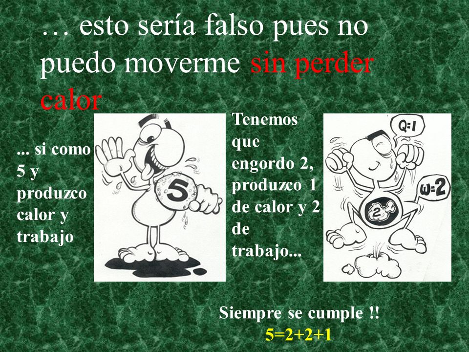 … esto sería falso pues no puedo moverme sin perder calor