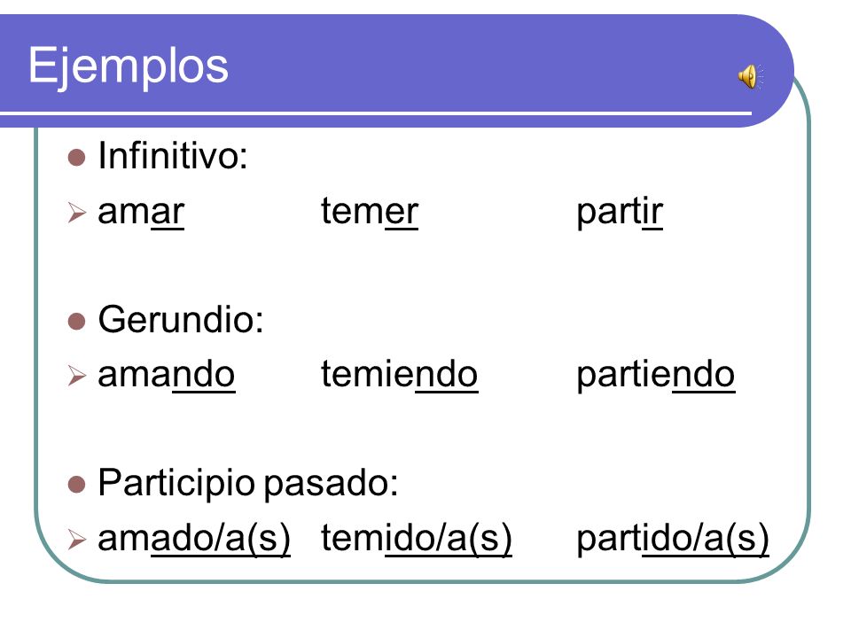 3 Ejemplos De Verbos En Infinitivo Nuevo Ejemplo Imag