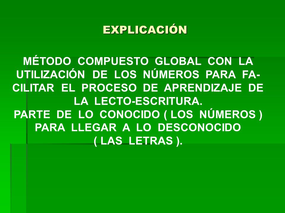 MÉTODO COMPUESTO GLOBAL CON LA UTILIZACIÓN DE LOS NÚMEROS PARA FA-