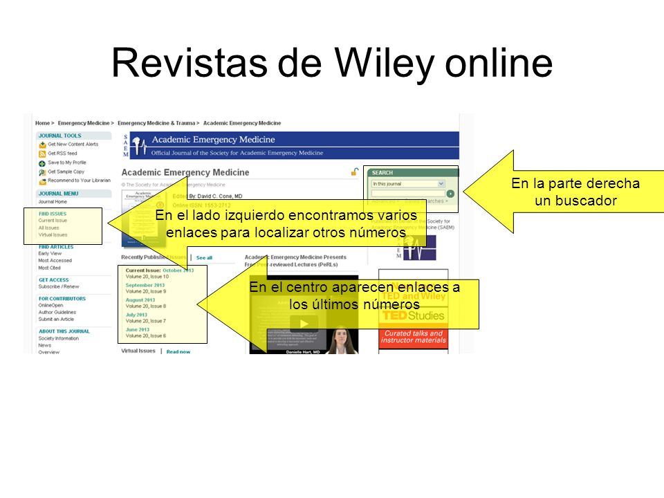 Revistas de Wiley online