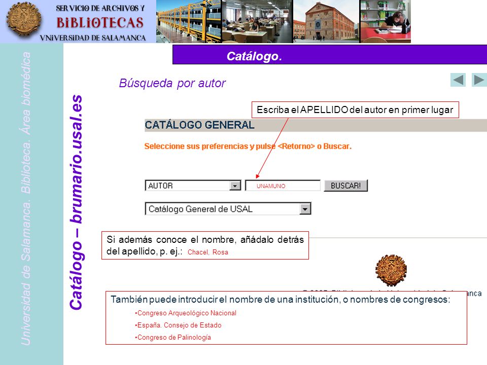 Catálogo – brumario.usal.es