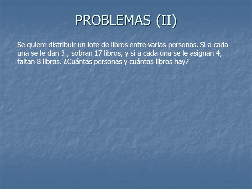 PROBLEMAS (II)
