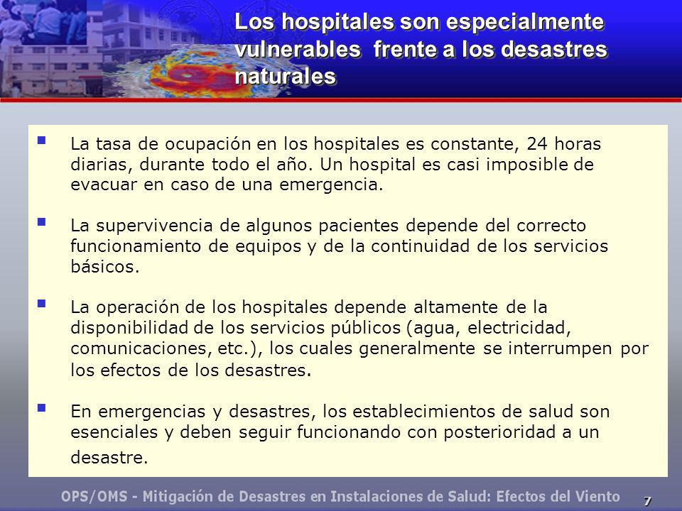 Los hospitales son especialmente vulnerables frente a los desastres naturales