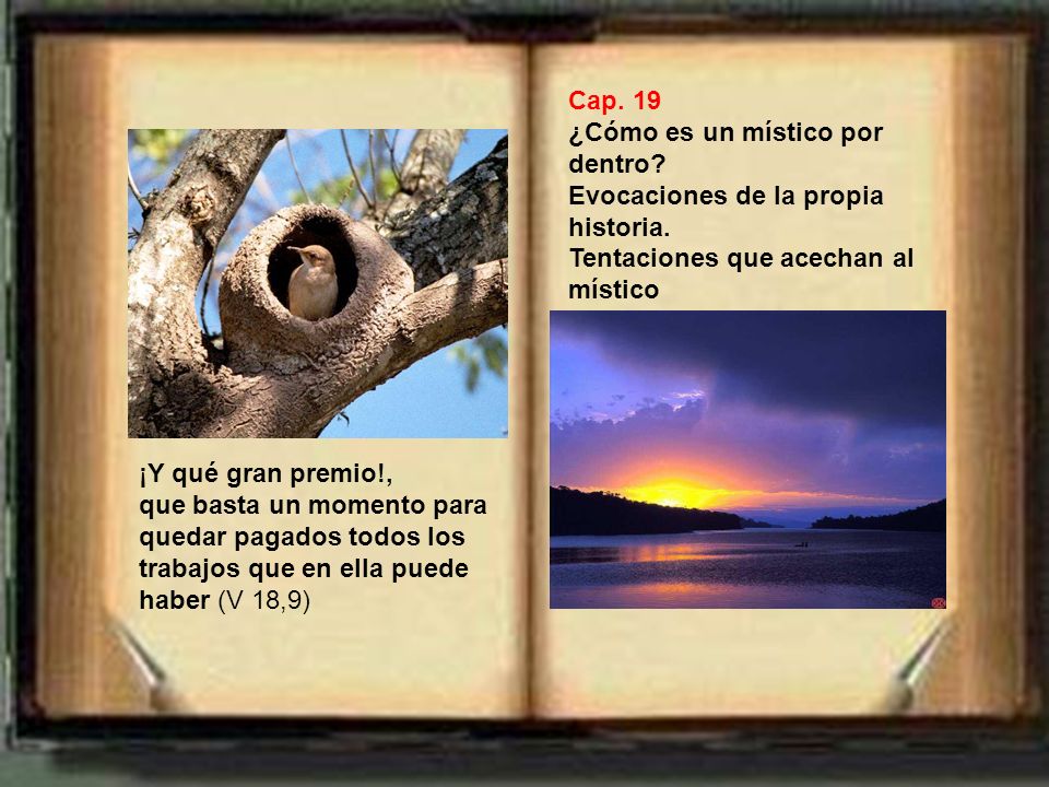 Cap. 19 ¿Cómo es un místico por dentro Evocaciones de la propia historia. Tentaciones que acechan al místico.