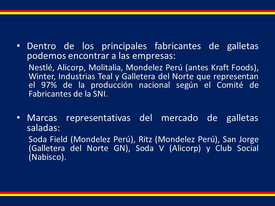 Marcas representativas del mercado de galletas saladas: