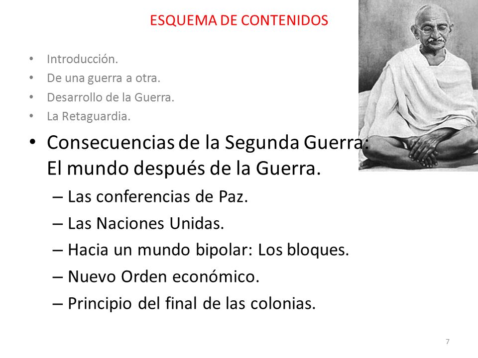 Consecuencias de la Segunda Guerra: El mundo después de la Guerra.
