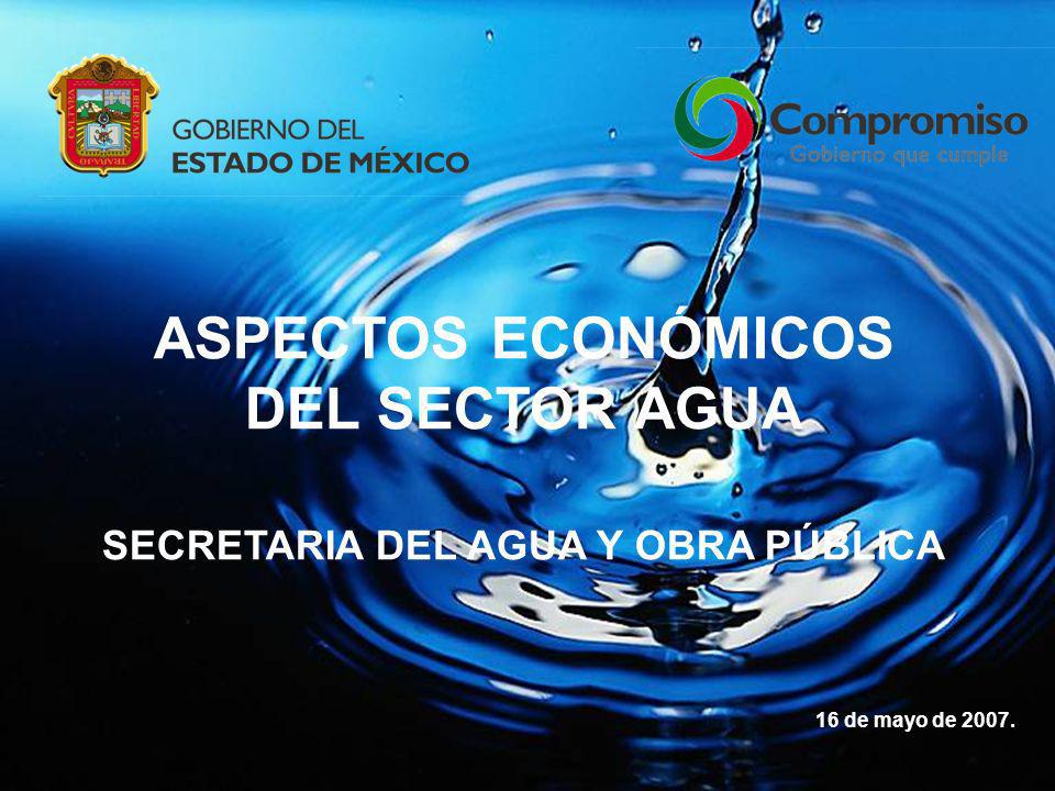 ASPECTOS ECONÓMICOS DEL SECTOR AGUA SECRETARIA DEL AGUA Y OBRA PÚBLICA