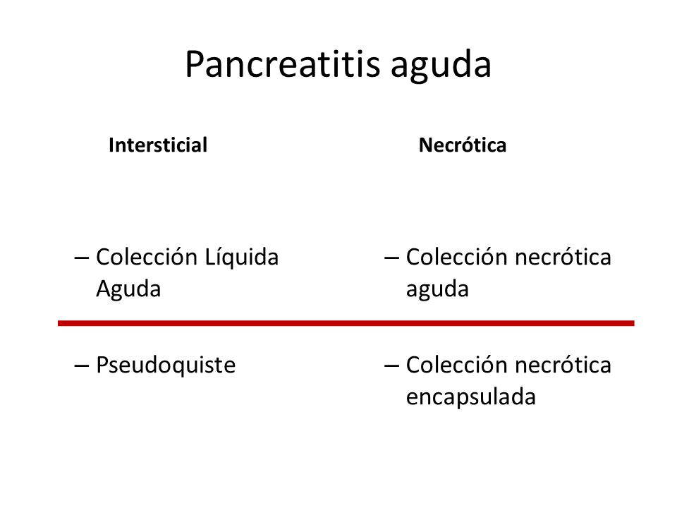 Pancreatitis aguda Colección Líquida Aguda Pseudoquiste
