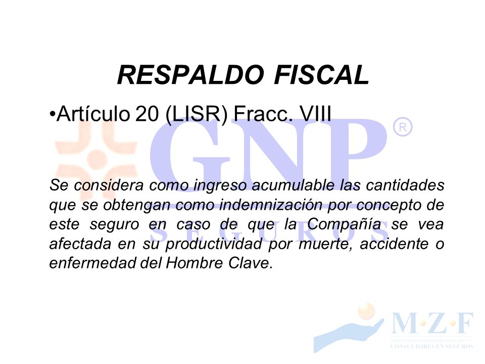 RESPALDO FISCAL Artículo 20 (LISR) Fracc. VIII