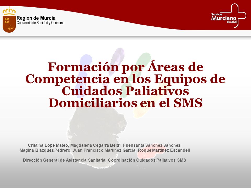Formación por Áreas de Competencia en los Equipos de Cuidados Paliativos Domiciliarios en el SMS
