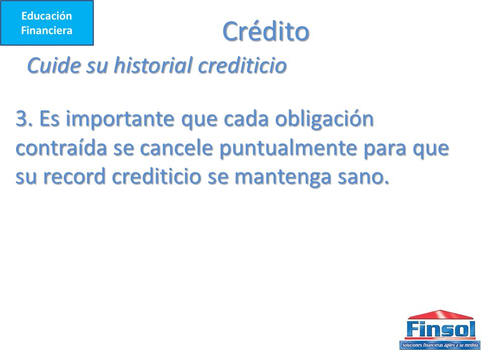 Crédito Cuide su historial crediticio