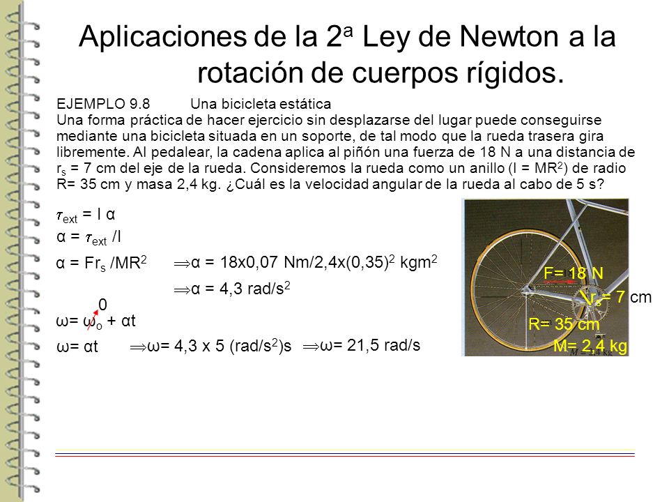 Aplicaciones de la 2a Ley de Newton a la rotación de cuerpos rígidos.